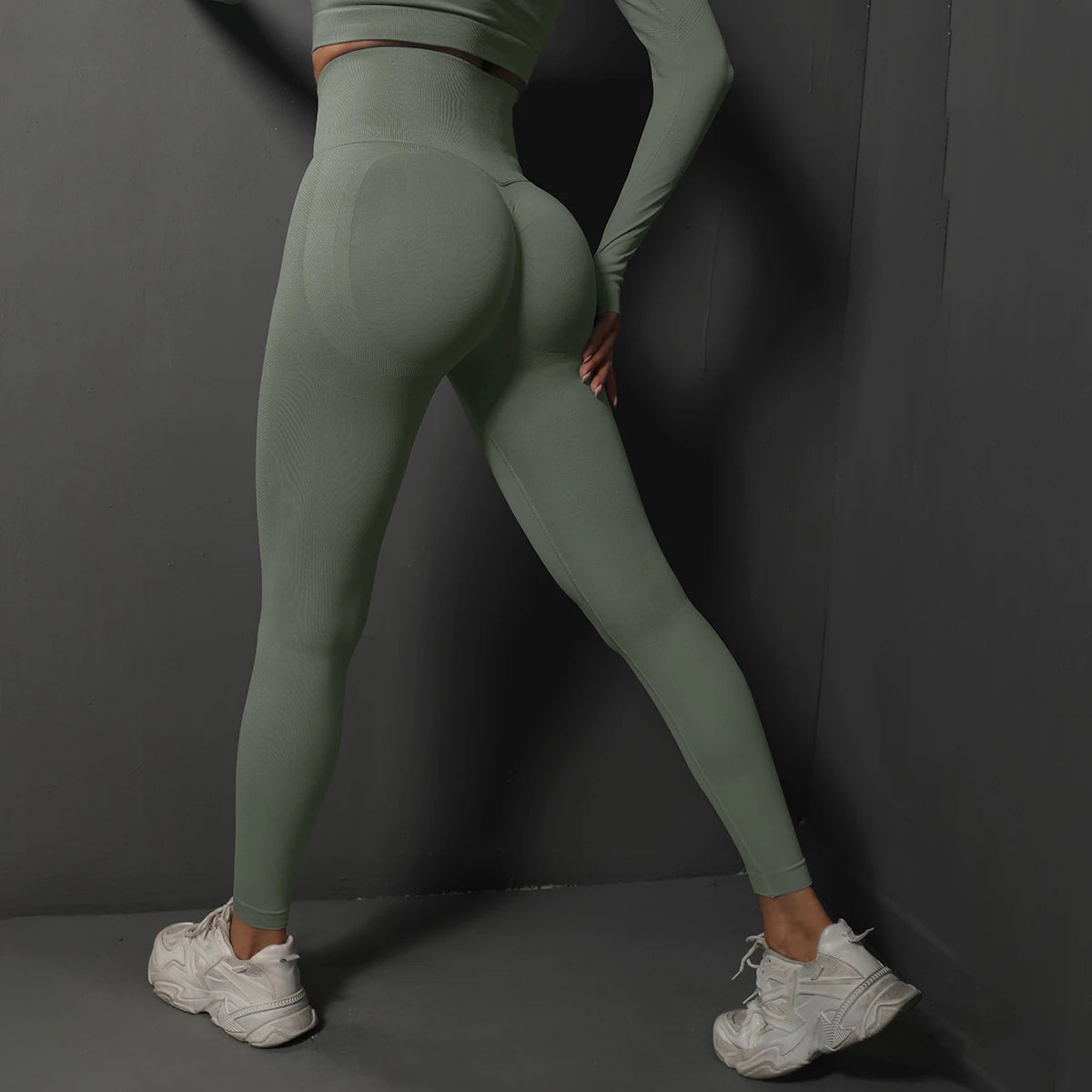 Seamless High-Waist Booty-Lifting Yoga Leggings