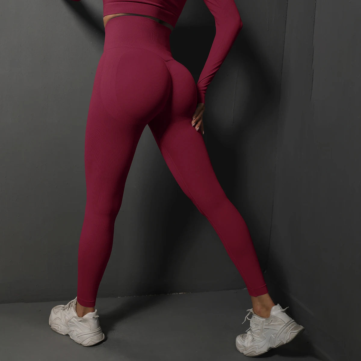 Seamless High-Waist Booty-Lifting Yoga Leggings