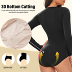 Women's Long Sleeve Stretch Thong Bodysuit