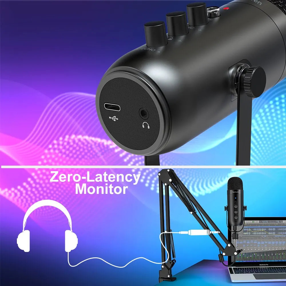 Haomuren USB Podcast Microphone Kit – Studio Condenser