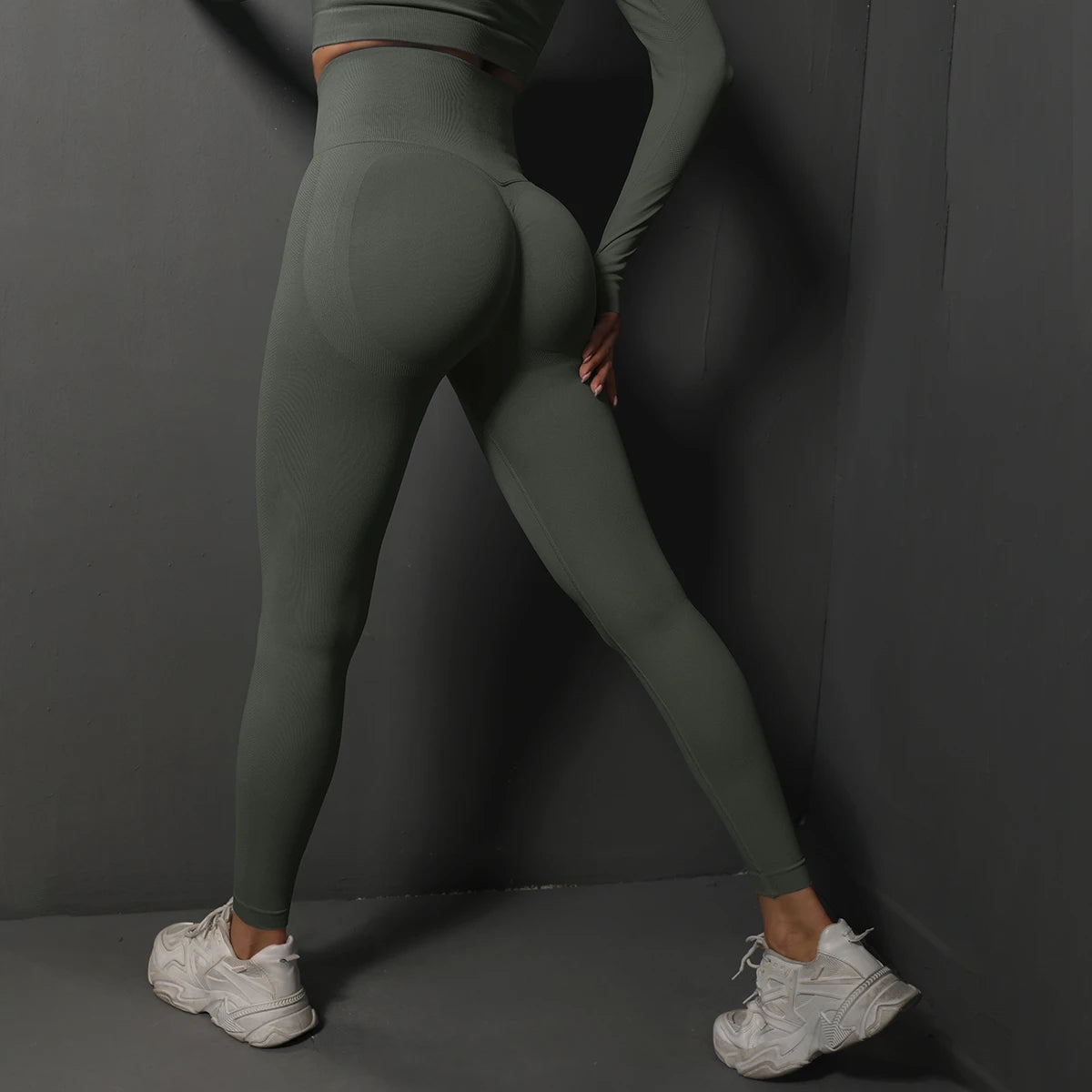Seamless High-Waist Booty-Lifting Yoga Leggings