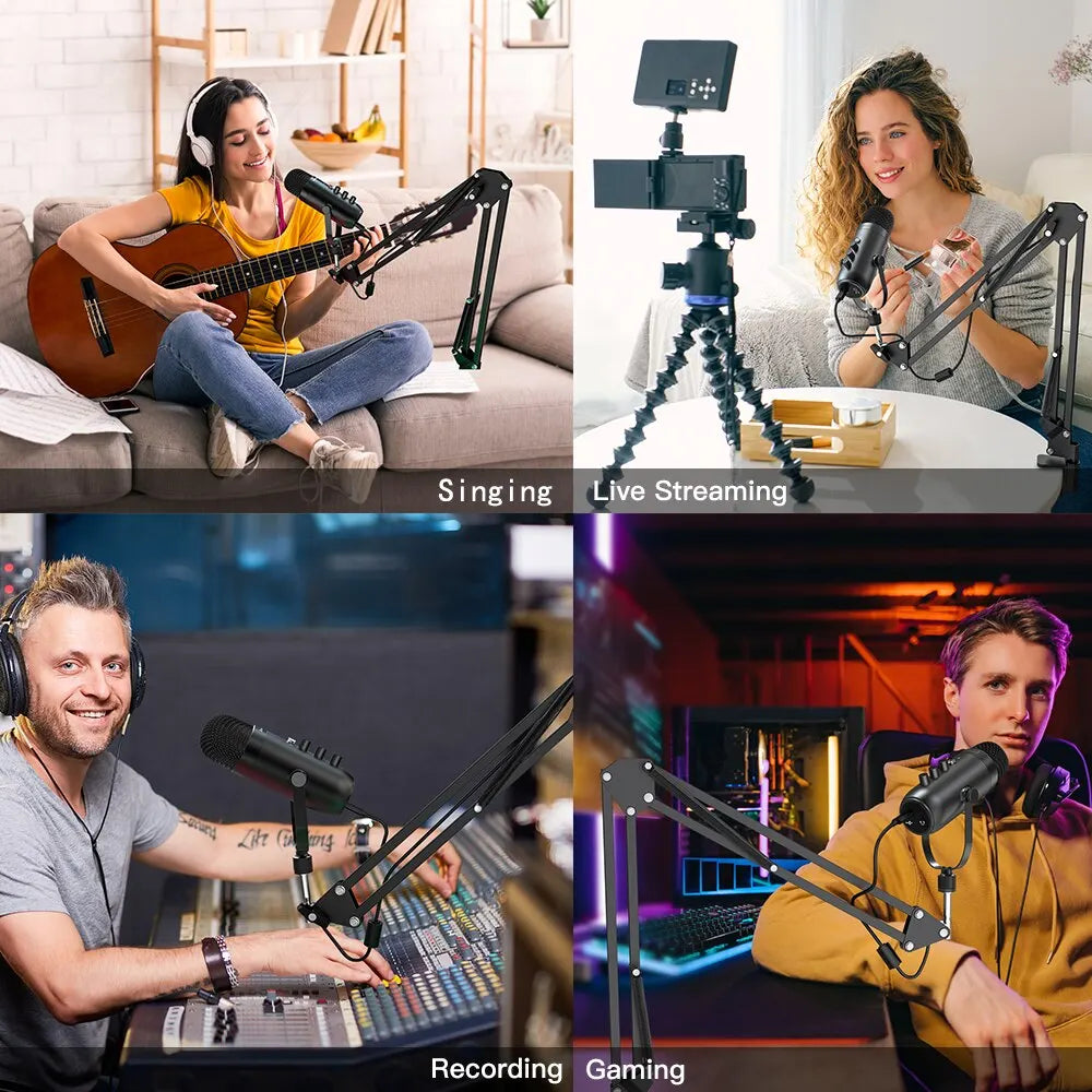 Haomuren USB Podcast Microphone Kit – Studio Condenser