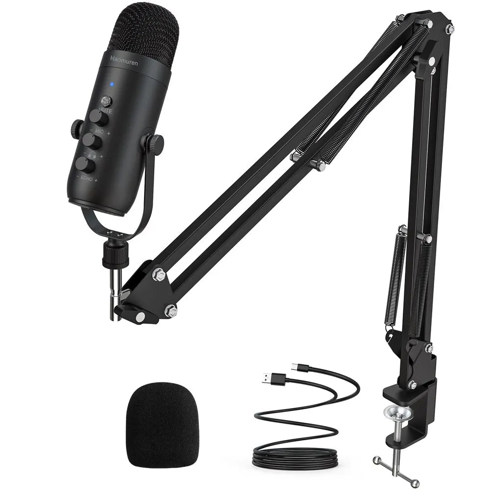Haomuren USB Podcast Microphone Kit – Studio Condenser
