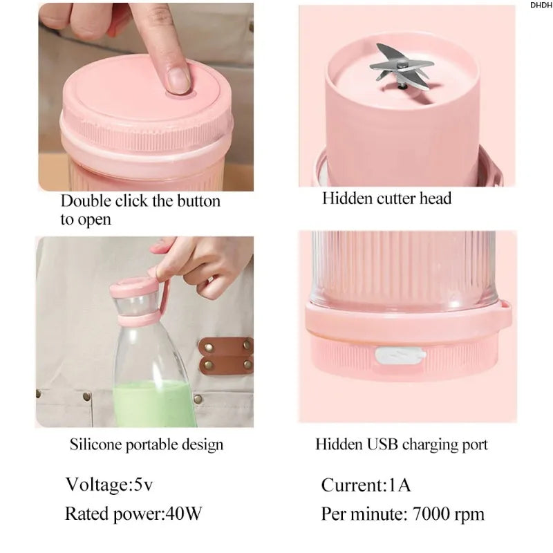 Portable Blender with USB Charging – Smoothies & Shakes