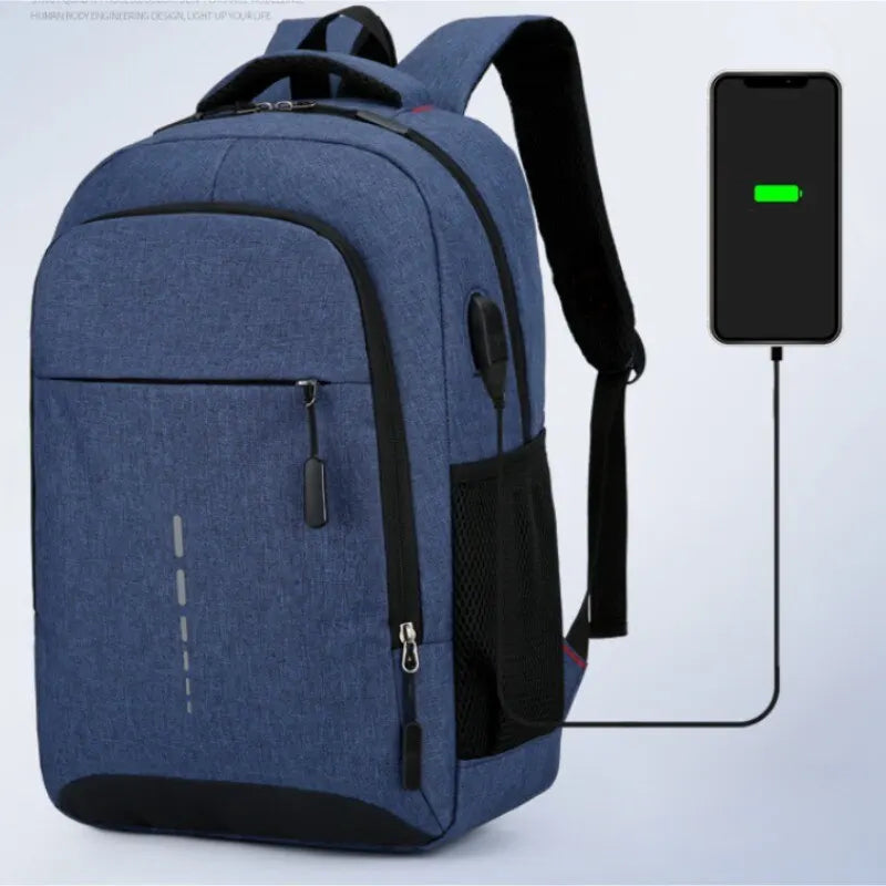 Men’s Large-Capacity Backpack – Simple, Stylish Travel & Laptop Bag for Students