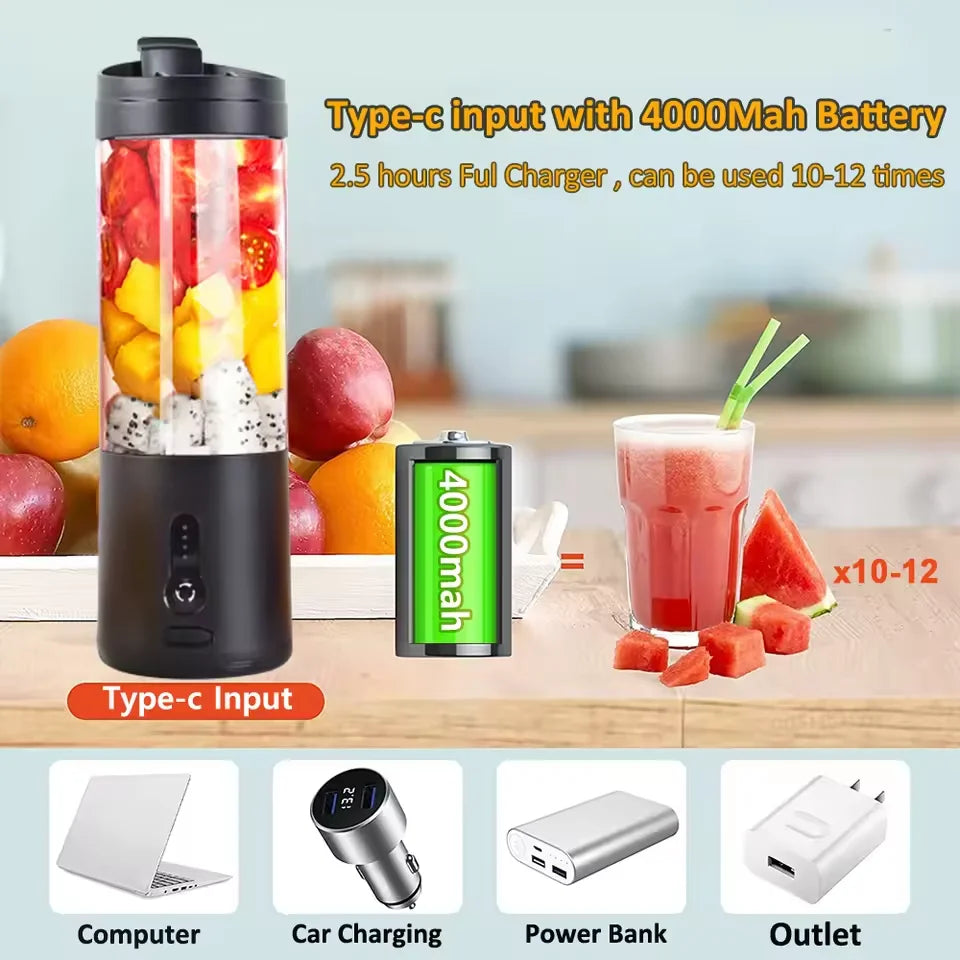 Mini Electric Juicer – Portable Smoothie Maker
