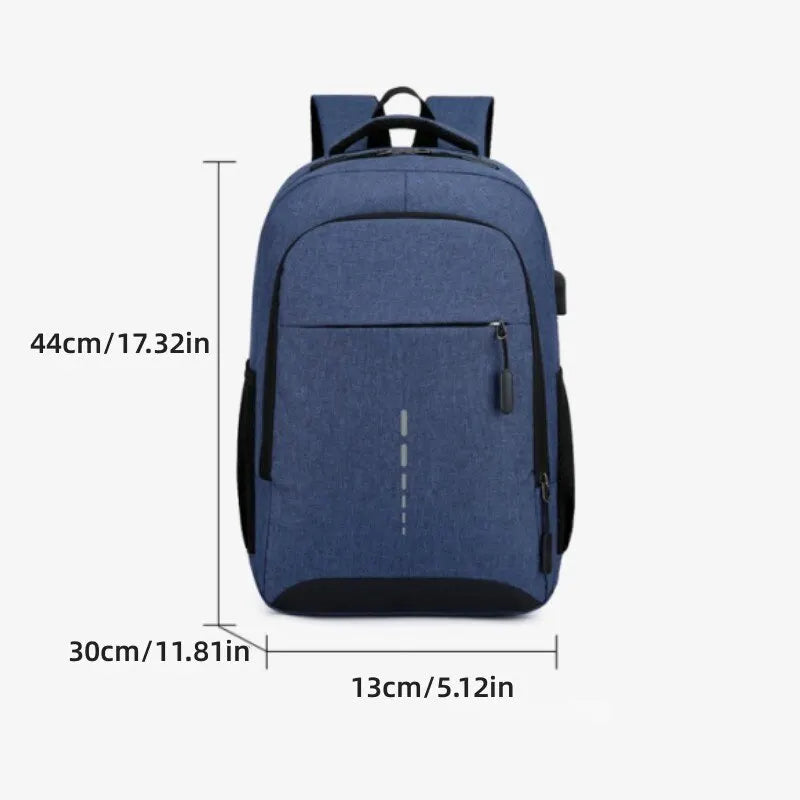 Men’s Large-Capacity Backpack – Simple, Stylish Travel & Laptop Bag for Students