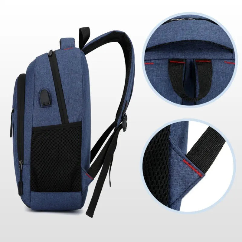 Men’s Large-Capacity Backpack – Simple, Stylish Travel & Laptop Bag for Students