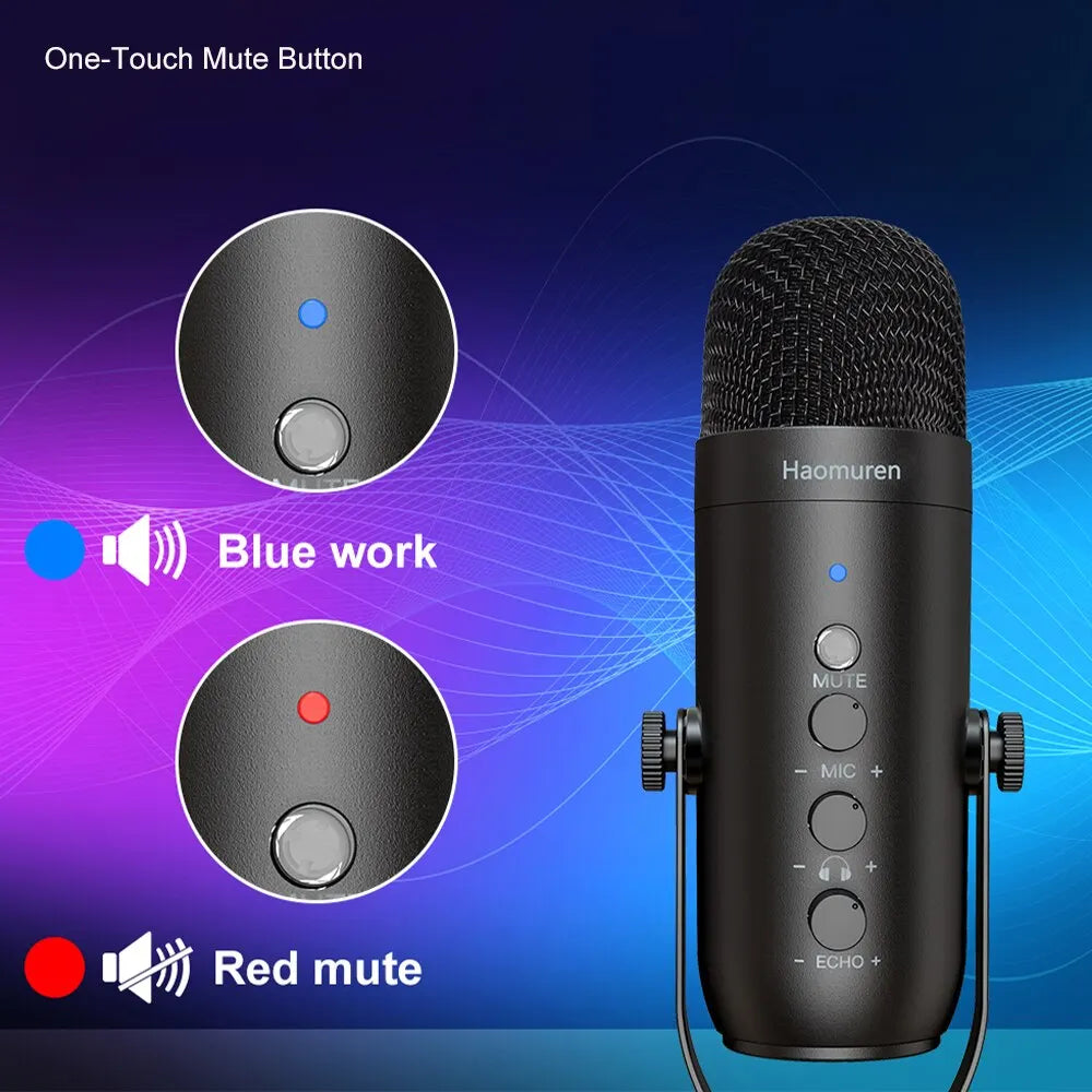 Haomuren USB Podcast Microphone Kit – Studio Condenser