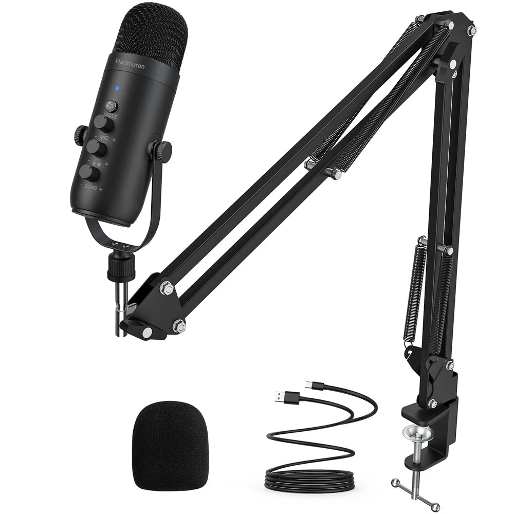 Haomuren USB Podcast Microphone Kit – Studio Condenser